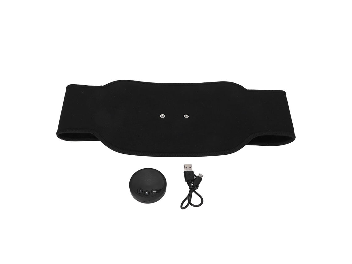 Cinto Ems Para Fortalecimento Muscular Abdominal Com 12 Modos E 19 Níveis De Intensidade - Almofada Elétrica Modelagem