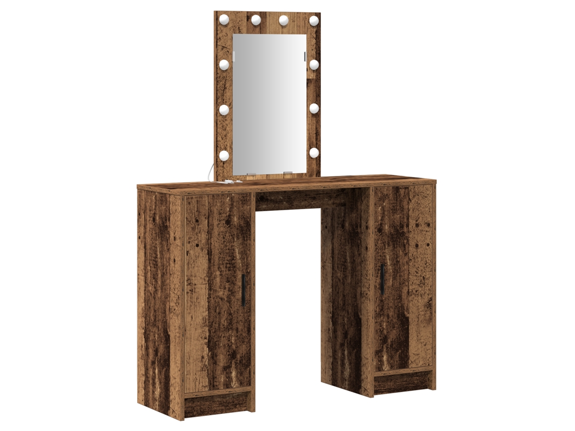 Conjunto 1 Mesa De Vestir Vidaxl Castanho Derivados De Madeira (102 X 33 X 135 Cm)