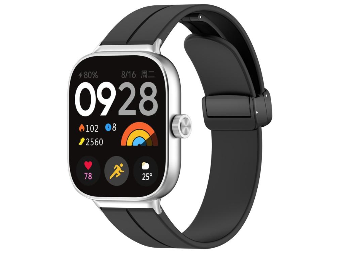Bracelete para Xiaomi Band 9 Pro / 8 Pro / Redmi Watch 6 / 5 Silicone Cabeça Chata Fivela Preta XIAOMOYU
