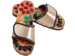 Chinelo Massageador De Pés Com Pedras, 1 Par