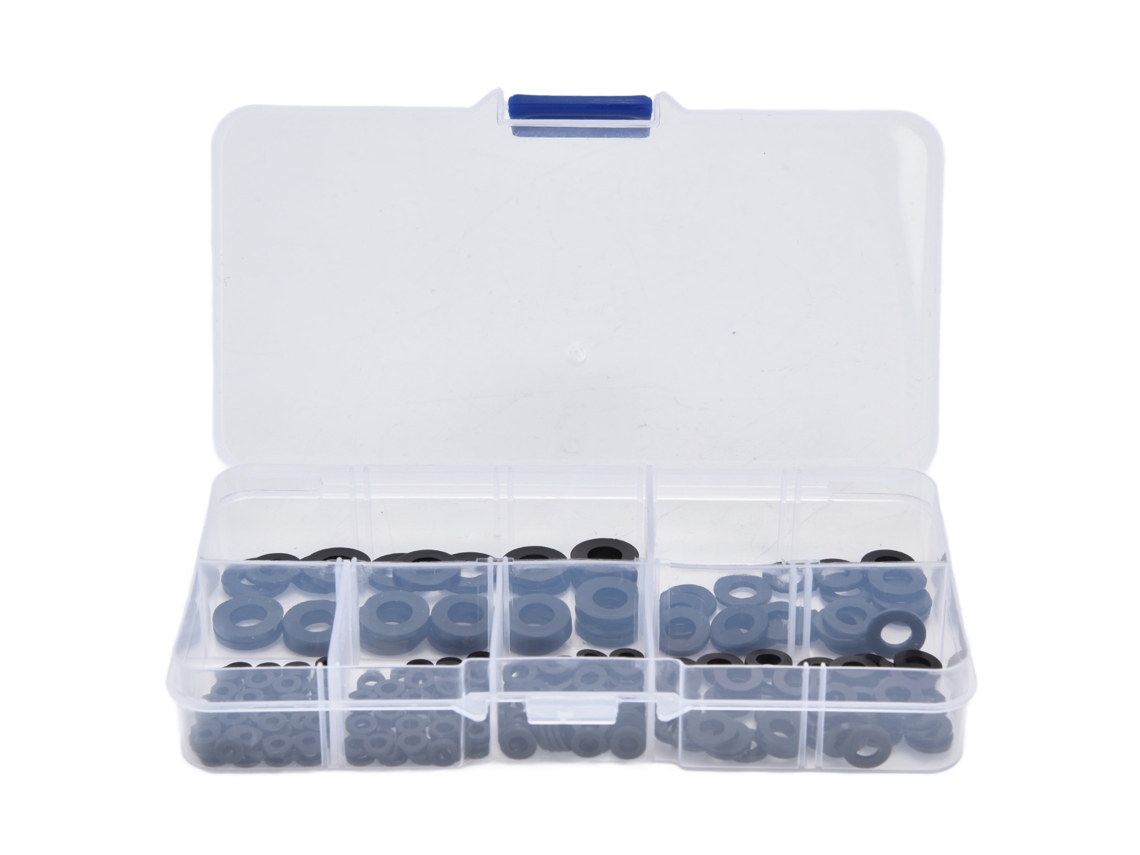Kit De Arruelas De Nylon 250 Peças, Arruelas Planas Pretas M2 M6, Kit De Vedação E Espaçadores Para Uso Doméstico