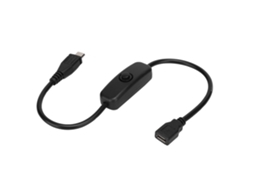 Raum-cabo De Extensão Micro Usb Fêmea Para Macho Com Botão 501 Para Raspberry Pi