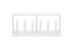 Suporte de Tubo de Ensaio Plástico Branco 6 Buracos | S/MARCA