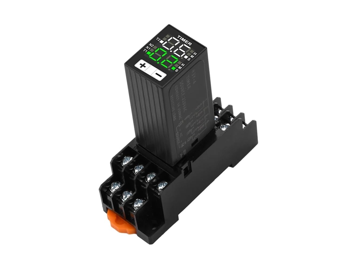 Relé De Cristal Líquido Tempo Duplo H3y-4 Ac220v Com Base Pequena E