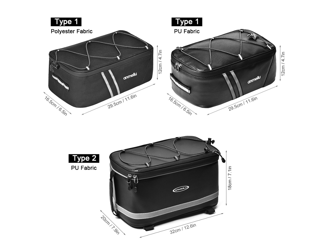 Bolsa Traseira Mali, com Capa de Chuva, 7l, para Bicicleta, Rack Traseiro