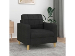 Vidaxl Poltrona 60 Cm Tecido Preto