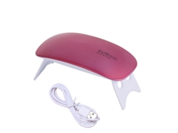 Lâmpada De Secagem De Unhas Portátil Plegável Com 6 Lâmpadas Led Uv Timer 60s/120s Para Esmalte Em Gel