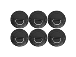Parche Para Almohadilla De Barco Inflable, 6 Piezas, Pvc, Duradero, Acero Inoxidable, Hebilla Fija (negro)