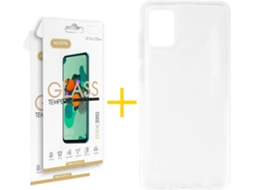 Kit Capa e 2 Películas Samsung Galaxy A51 5G ACCETEL Liso (Transparente)