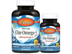 Elite Omega-3 Gems Limão Natural 90 30 Contas CARLSON LABS