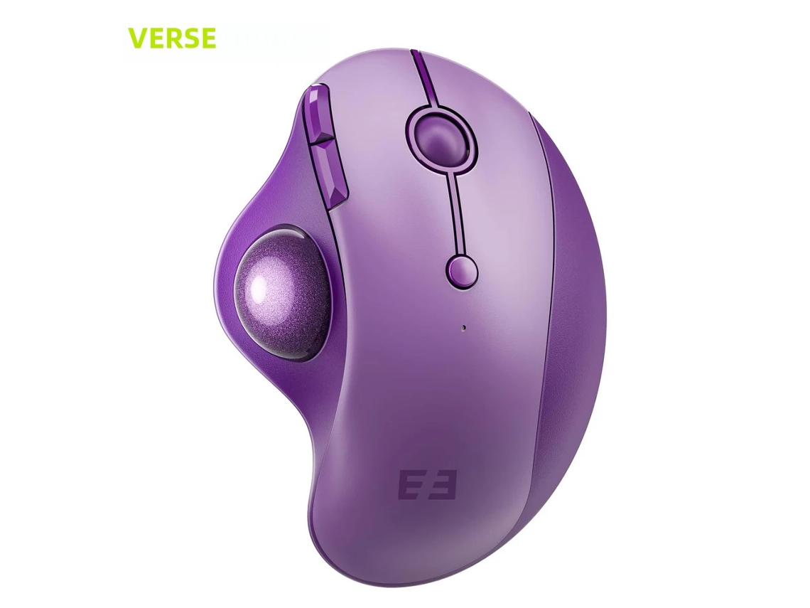 Mouse Trackball Sem Fio Bluetooth (roxo), Recarregável E Compatível Com Vários Dispositivos.