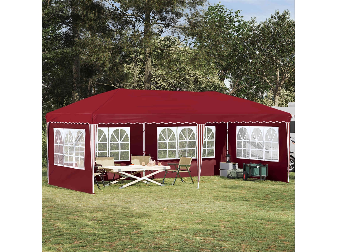 Vidaxl Tenda De Festa Pop-up 575 X 289 X 245 Cm Borgonha