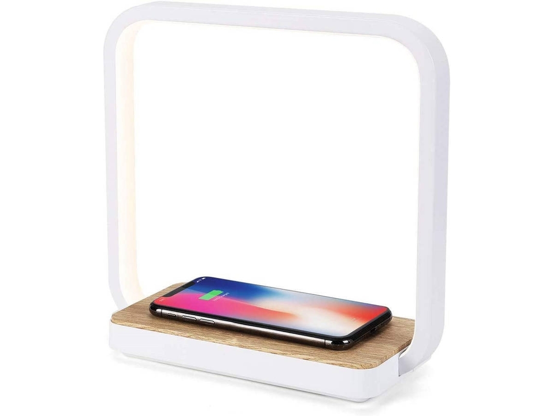 Carregador Abajur Sem Sensível Toque Luz Noturna Led YIZHOOD Branco