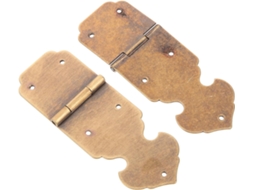 Dobradiças Decorativas Em Latão Antigo Para Caixas De Joias (2 Peças)