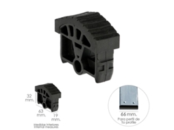 Tampa Final Para Escadas Pronor 2 Seções Com 10+10 Degraus (Perfil de 66 Mm) WOLFPACK LINEA PROFESIONAL