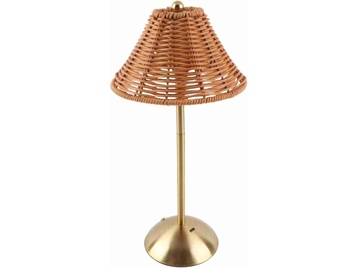 Boêmia De Mesa Luminária Em Rattan Aqxreight, Led Semi Fio Recarregável Com Intensidade Ajustável – Luminária De Mesa Em