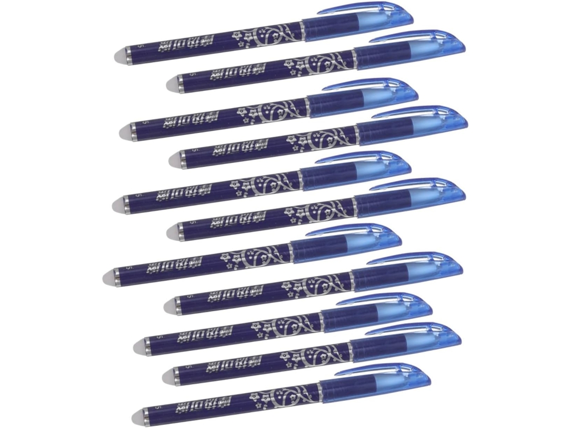 Canetas Apagáveis Housoutil Com Tinta Azul, Ponta Fina De 0,5 Mm,
