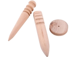 Ferramenta De Polimento De Couro, 3 Tamanhos De Alisadores De Borda De Madeira, Ferramenta Manual Diy Para Artesanato De Couro