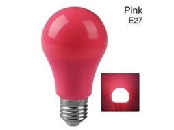 Rebe lâmpada Led A60 Lâmpada Esférica Colorida Ra80 5w Base E27/b22 85 265v para Casa Lojas Museus Festivais Jardins E27 e27 Rosa