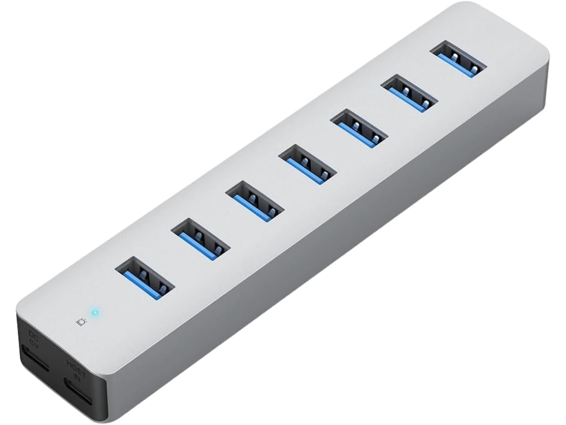 Hub Usb Multifuncional Com 7 Portas E Alimentação Externa, Ideal Para