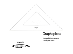Quadrado 45° 3 bordas antimanchas 50 cm - Graphoplex cor