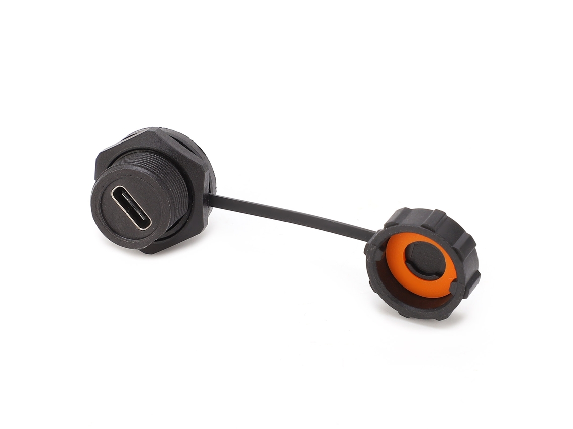 Laxiscreed Conector Usb À Prova D'água Com Roseta E Montagem Em Painel Para Uso Externo