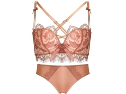 Bralette Sexy Para Mulher Com Renda Floral Sem Aro De Aço Suave Removível Push Up Suave Para Dias E Noites Rosa Claro 36