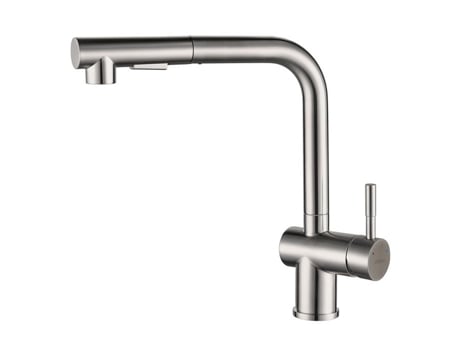 Torneira de Cozinha com 2 Funções de Spray Extraível Misturador de Cozinha Giratório de Aço Inoxidável 360 Borbulhador Removível LONHEO MAX