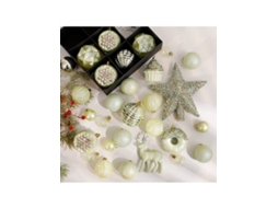 Pingente De Conjunto De Bola De Natal, Estrela De Topo De Árvore Verde Creme Igvtrade (adequada Para Árvores De 120 240cm)
