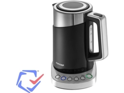 Chaleira elétrica de termorregulação 1.7L Concept DW preto regulável com seletor de temperatura café chá