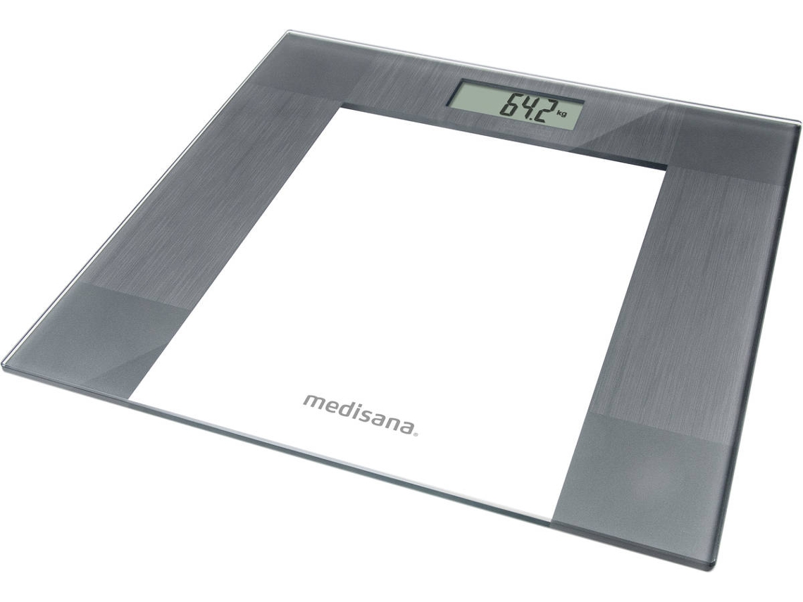 Balança digital medisana PS 400, superfície de vidro temperado, capacidade até 150 kg