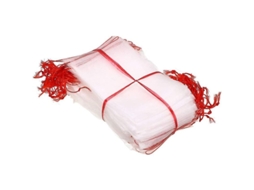 Sacos de Proteção para Frutas Hdpe 20x30cm com Cordão, 100un, Anti pássaros e Insetos, Jardim/orquidea