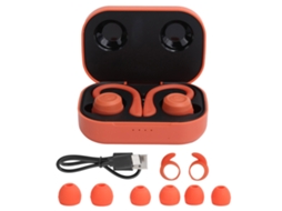 Auriculares Inalámbricos Bluetooth con Gancho para Deportes Intrauditivos con Estuche de Carga Rojo Lavanda S/MARCA