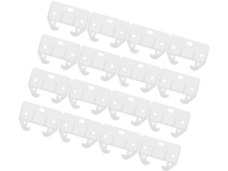 Fomiyes Conjunto De 16 Corrediças Para Gavetas, Batentes De Plástico Branco, Design De Encaixe Estável, Fácil Instalação