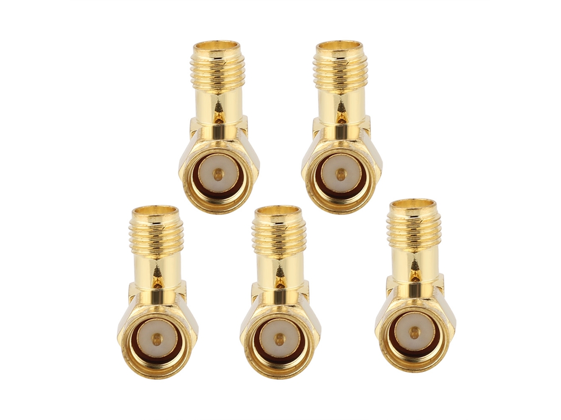 Aetheria 5pcs Conector Sma Macho para Fêmea em Ângulo Reto 50 Ohm Adaptador para Antena Dab