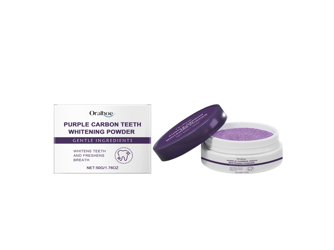 Pó Clareador de Dentes Roxo Original para Cuidados Diários LAXISCREED