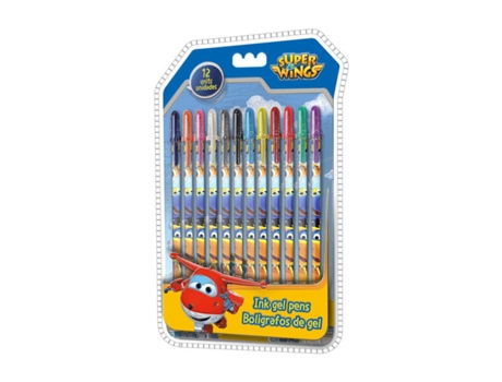 Blister SUPER WINGS 12 Esferográficas de Gel