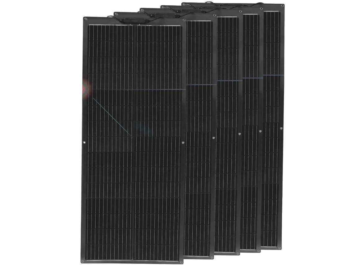 Kit De Painéis Solares, Design Monocristalino Eficiente, Instalação Versátil, 5pcs 100w