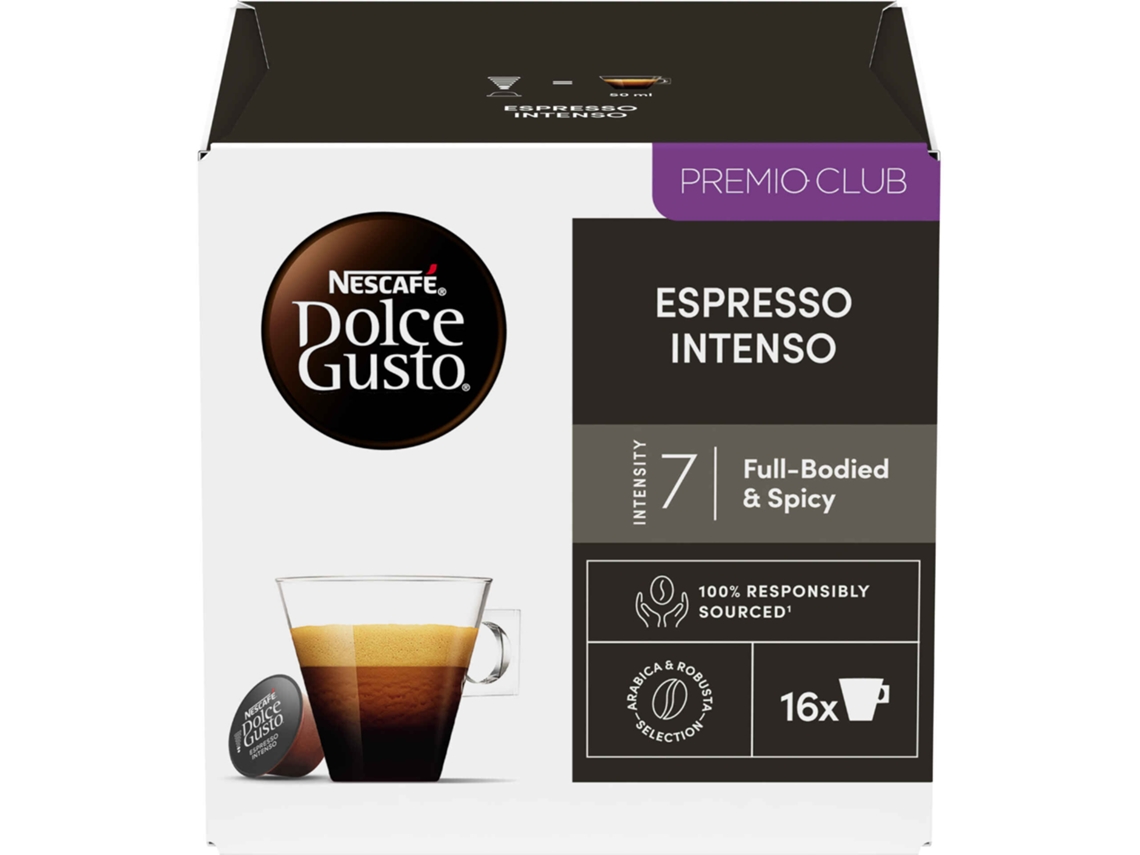 Cápsulas de Café Espresso Intenso Int 7 NESCAFÉ DOLCE GUSTO emb. 16 un