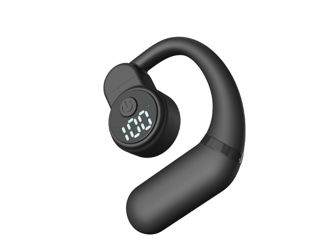 Fones de Ouvido Sem Fio Bluetooth Estilo Gancho Orelha Estéreo Cancelamento Ruído IPX4 MDUG (preto)
