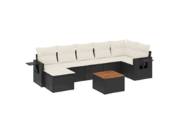 Garden Sofa Set, Garden Sofa Sets Vidaxl Preto Rattan / Vime (n/a)