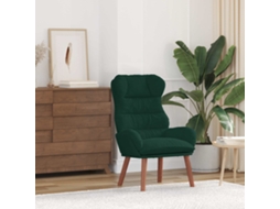 Vidaxl Poltrona Verde Escuro 69 X 74 X 93 Cm Veludo