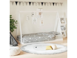 Vidaxl Estrutura De Cama Infantil 80x200 Cm Pinho Maciço Branco
