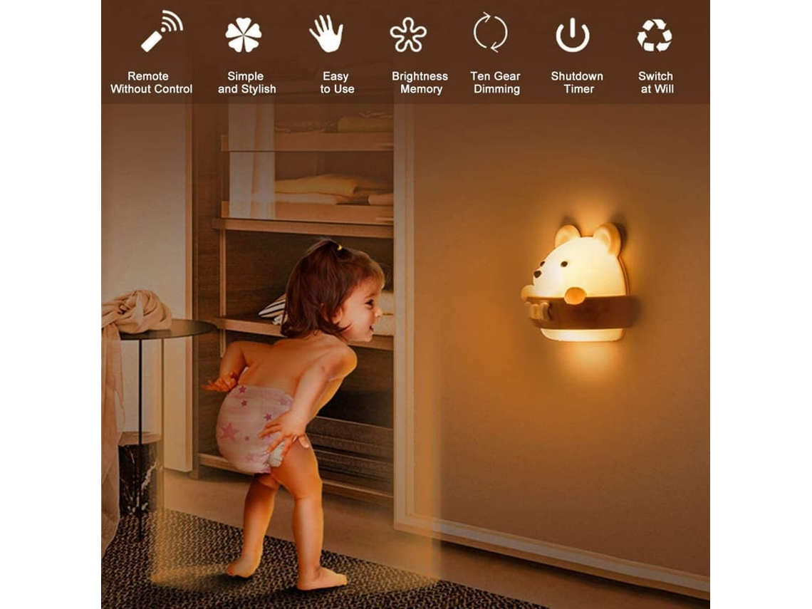 Luz Noturna Para Bebê, Lâmpada Portátil Usb Com Luz Amarela, Para Dormir, Ler E Relaxar Na Quarto