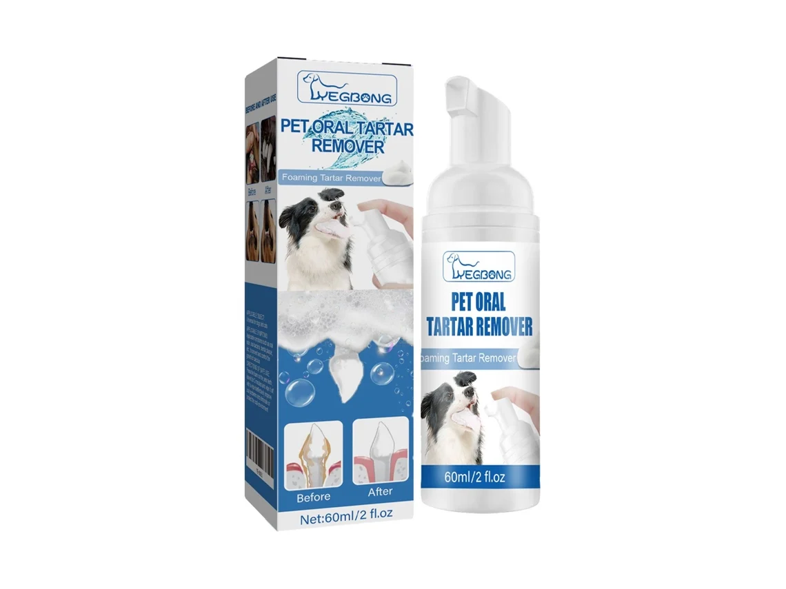 Espuma de Remoção de Tártaro para Pets LAXISCREED, Cuidado Bucal Eficaz e Fácil de Usar