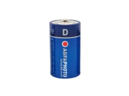 Pilhas alcalinas Plus Mono AGFAPHOTO de longa duração, ideais para lâmpadas e brinquedos (1,5 V, pacote com 12 unidades)