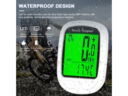 Computador De Bicicleta Sem Fio Velocímetro Odometro Multifuncional Com Luz De Fundo À Prova De Água Auto Acordar