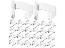 Kit de 50 Presilhas Metálicas para Calhas, Ideais para Iluminação Externa, Ganchos para Luzes de Natal Es À CHABERLU (tamanho P)