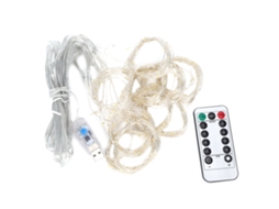Rebe-luz De Cortina Com 300 Leds Usb 3x3m Controle Remoto Para Decoração De Lar Festas Amarelo Quente