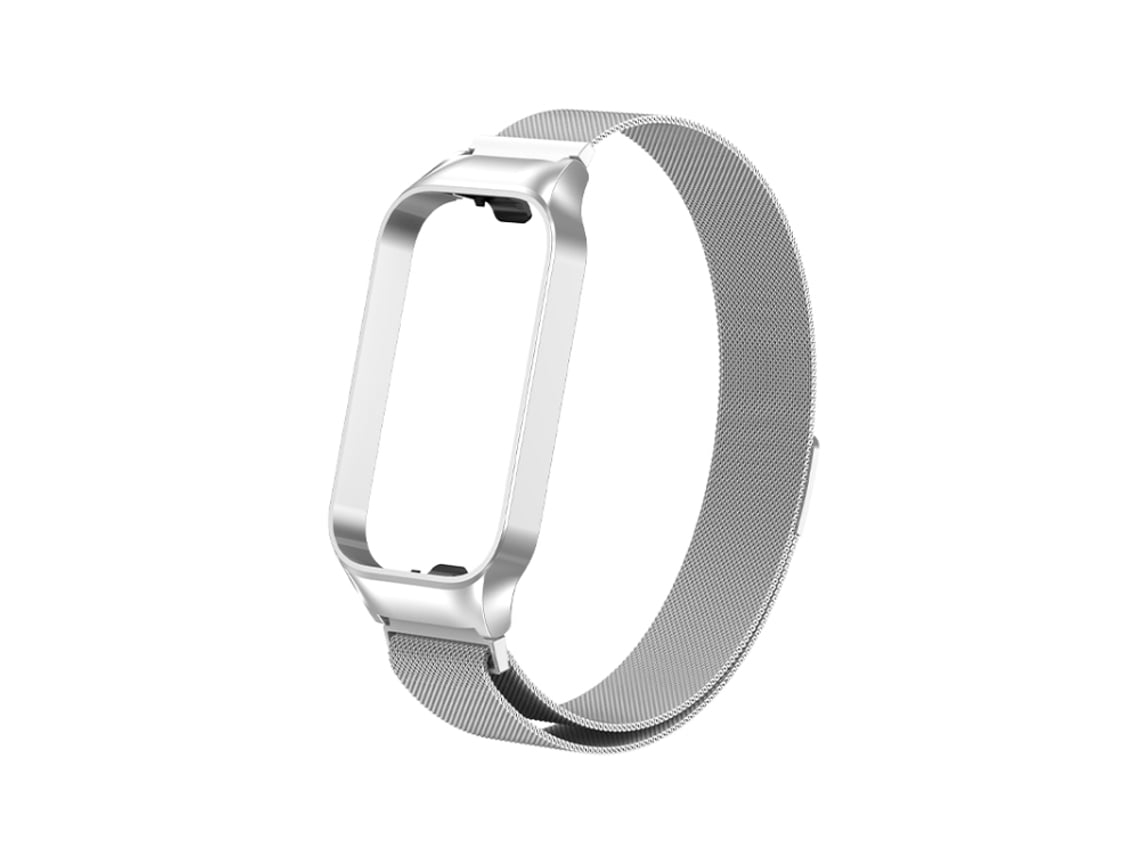 Bracelete De Smartwatch Para Redmi Band 2 Milan Pulseira De Metal Magnético (prata)*